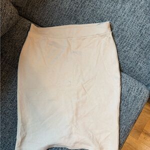 Charlotte Russe Cream Midi Skirt